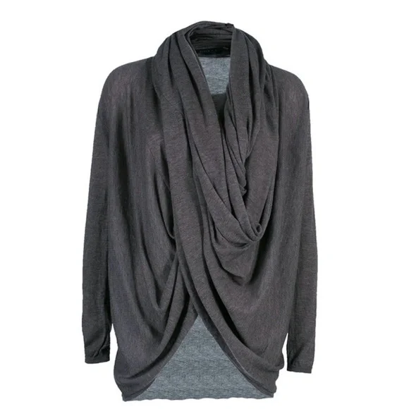 Alice + Olivia base cowl neck sweater cardigan wrap - Picture 1 of 5